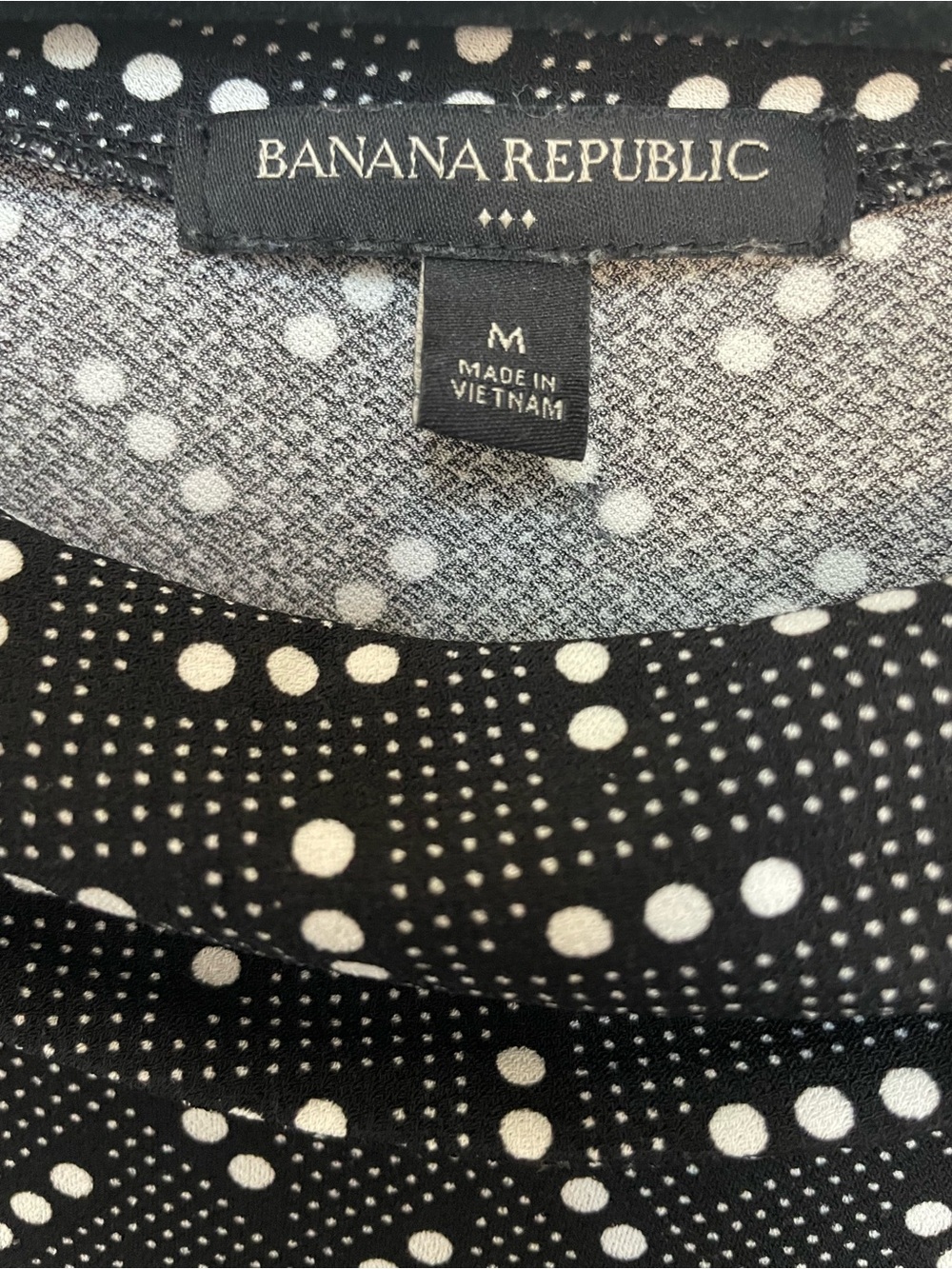 Banana Republic Factory Black and White Dot Pattern Crewneck Shell - Picture 4 of 5